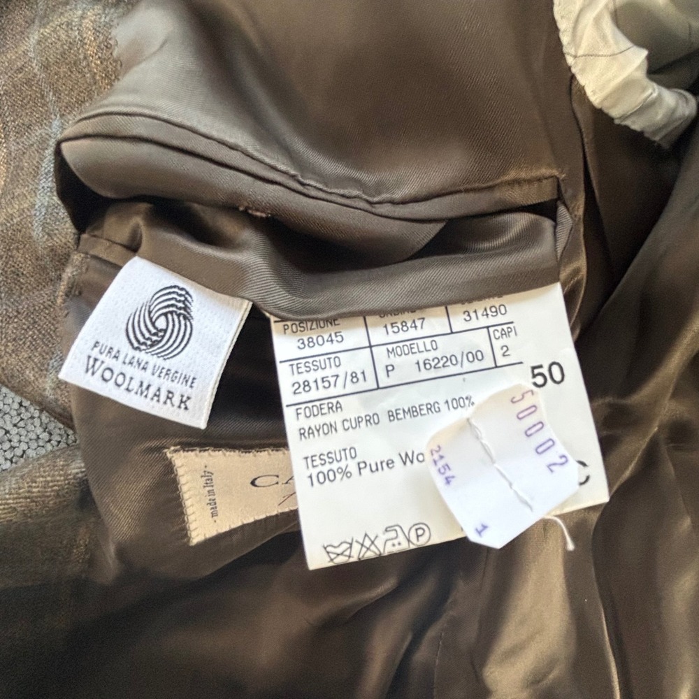 Canali Blazer 42S Brown Plaid Aldo's Super 120s Wool Italy Professional Academic - Picture 9 of 15